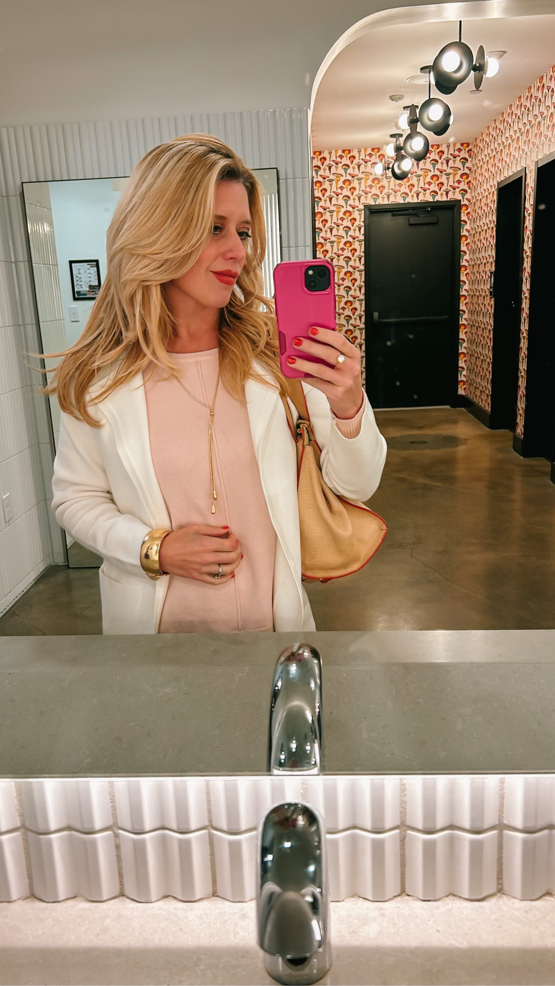 When comfort meets quiet luxury 🤍✨

Beautiful cloud-dancer inspired look floating into the season — cream coatigan and leggings with the softest blush @frenchconnection sweater and suede @ninewest boots. Finished with gold jewelry and my tan Sally Medium @chloe bag because the details always matter. ☁️💗👜

Shop the look + similar dreamy colors on my LTK ✨
#LTKHolidayStyle #QuietLuxury #OOTDinspo #CloudDancerAesthetic

#LTKOver40 #LTKHoliday #LTKootd