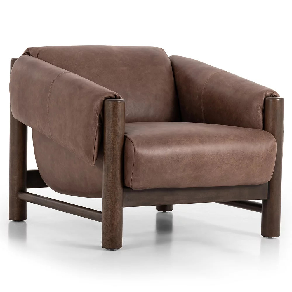 Boden Leather Lounge Chair by Four Hands at Lumens.com | Lumens