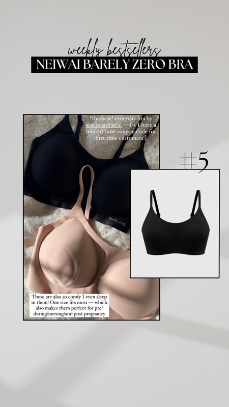 #5 bestseller - Neiwai barley zero spaghetti strap bra 

• my favorite everyday bra 
• one size fits most, perfect for pre/during/ and post pregnancy (nursing including) 
• use code: JAZZ15 for 15% off for first-time customers (active until 9/30/24) 
• linked to other Neiwai favorites 

#LTKSeasonal