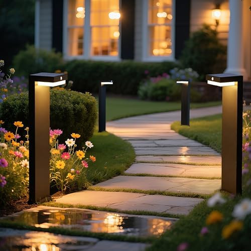 20.5" Solar Pathway Lights - Walkway Solar Lights for Outside - PIR Sensor & Two Lighting Modes -... | Amazon (US)