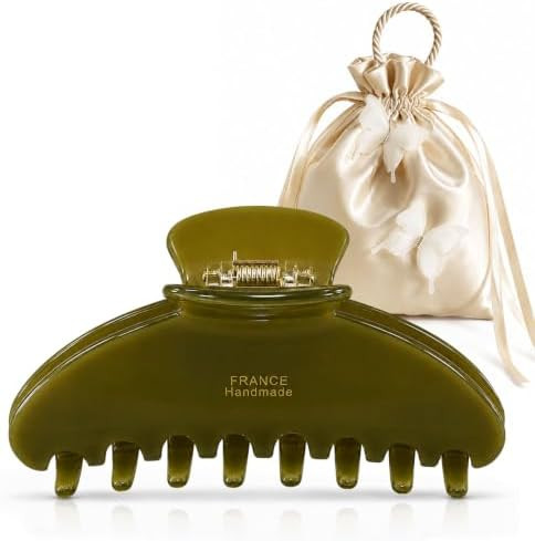 Large Hair Claw Clip for Thick Hair,4-Inch French Celluloid Hair Jaw Clip, Strong Hold Jaw Clip,H... | Amazon (US)