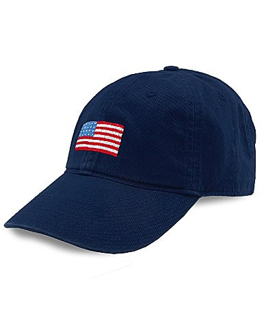 Smathers Branson Needlepoint Americana Flag Baseball Cap - Navy | Dillard's