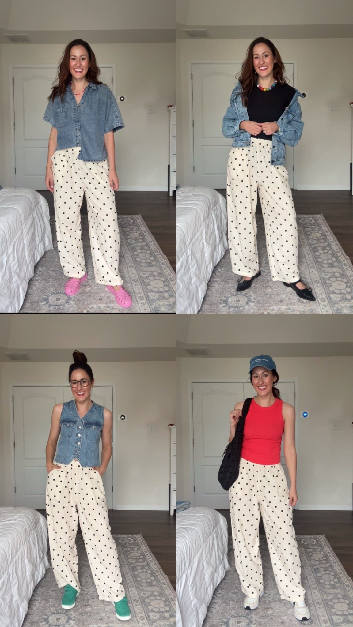 Outfit ideas with polka dot pants 🖤

#LTKootd #LTKmomlife