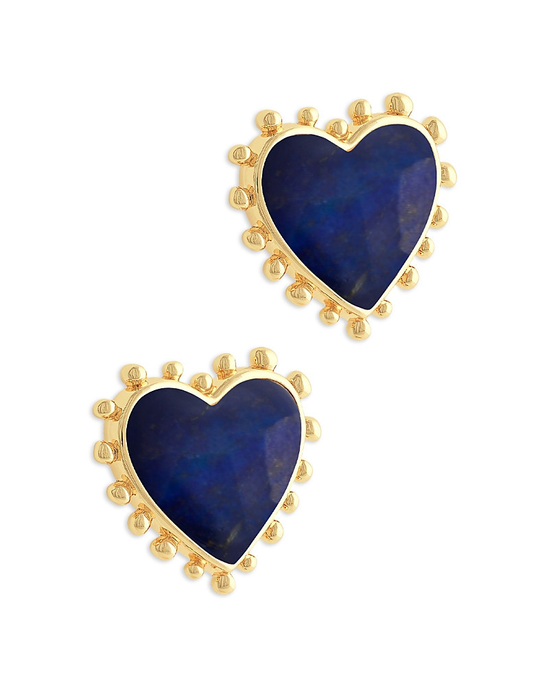 Anabel Aram Heart Lapis & 18K Yellow Gold Plated Stud Earrings, 0.5L | Bloomingdale's (US)