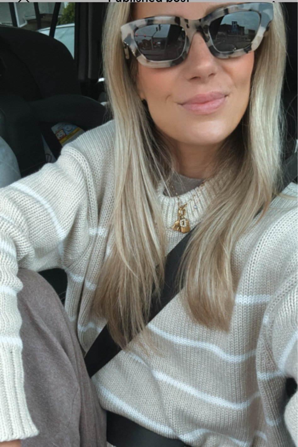 Comfiest travel set + sweater. Each piece is organic cotton 
Wearing an XS  in the top of the set, and small in the pants. Wearing a small in the striped sweater  

#LTKPetite #LTKStyleTip #LTKTravel