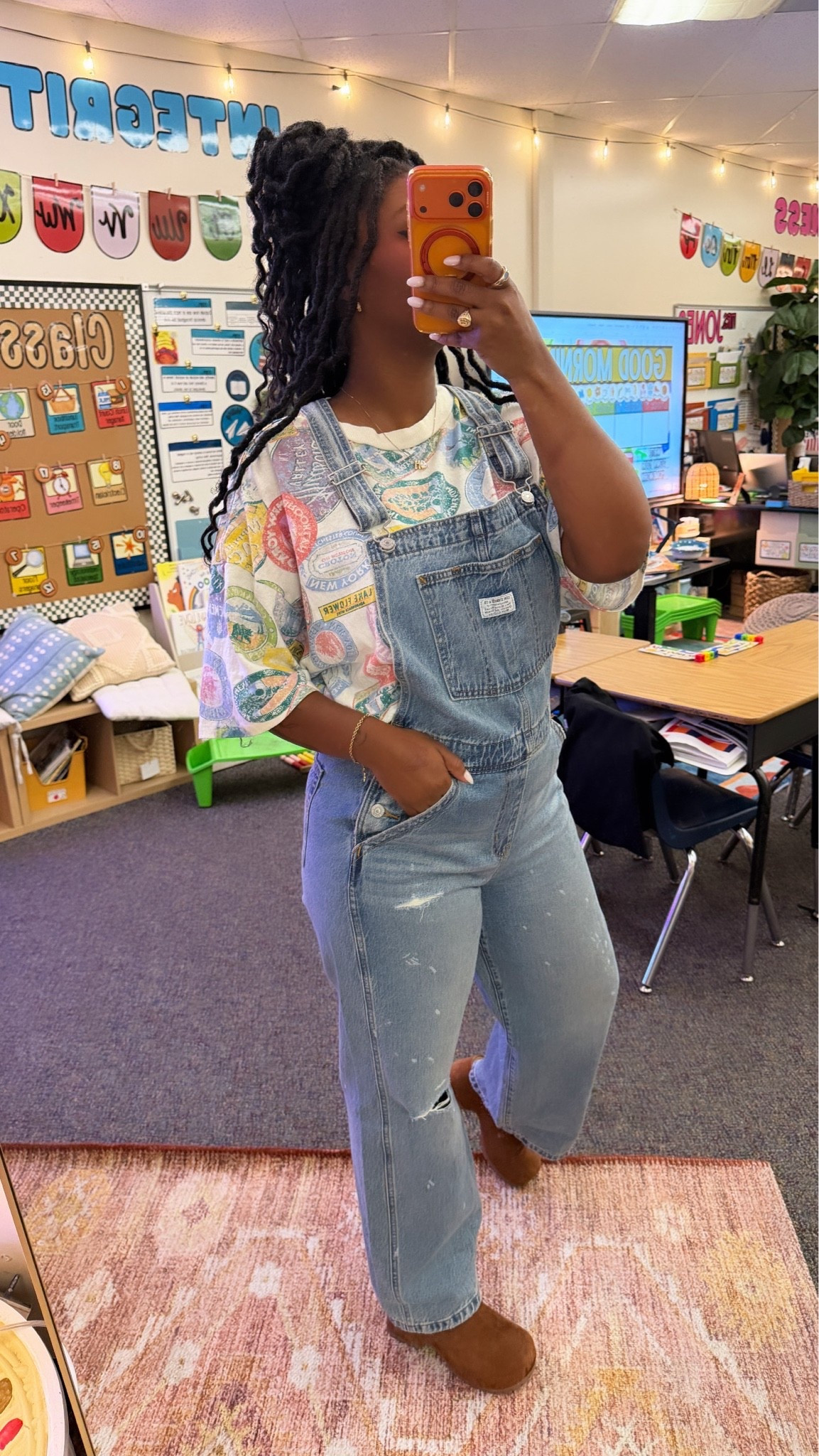 Wednesday! 
Top: Small
Overalls; Medium (no stretch)

#LTKdayinmylife #LTKgrwm #LTKootd