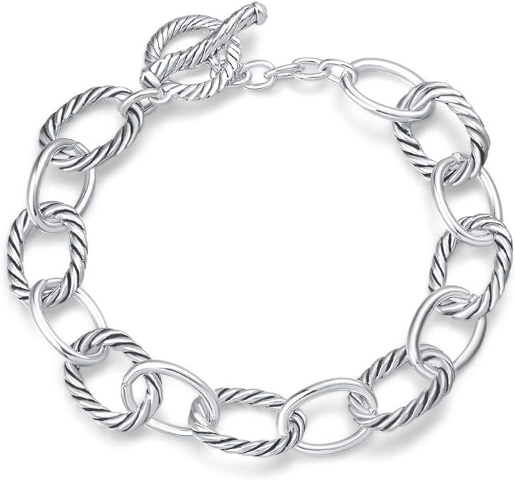 UNY Bracelet Designer Brand Inspired Antique Women Jewelry Cable Wire Vintage Valentine | Amazon (US)