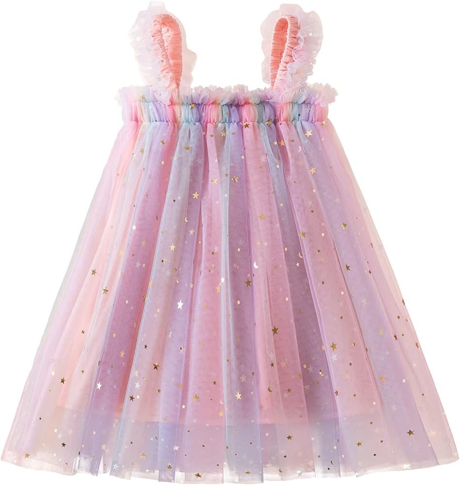 TTYAOVO Baby Girl Layered Tutu Dress Toddler Princess Party Skirt | Amazon (US)