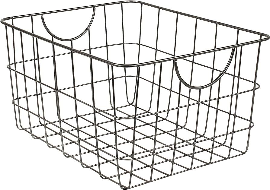 Spectrum Utility Wire Basket (Industrial Gray) - Storage Bin & Décor for Bathroom, Closet, Pantr... | Amazon (US)