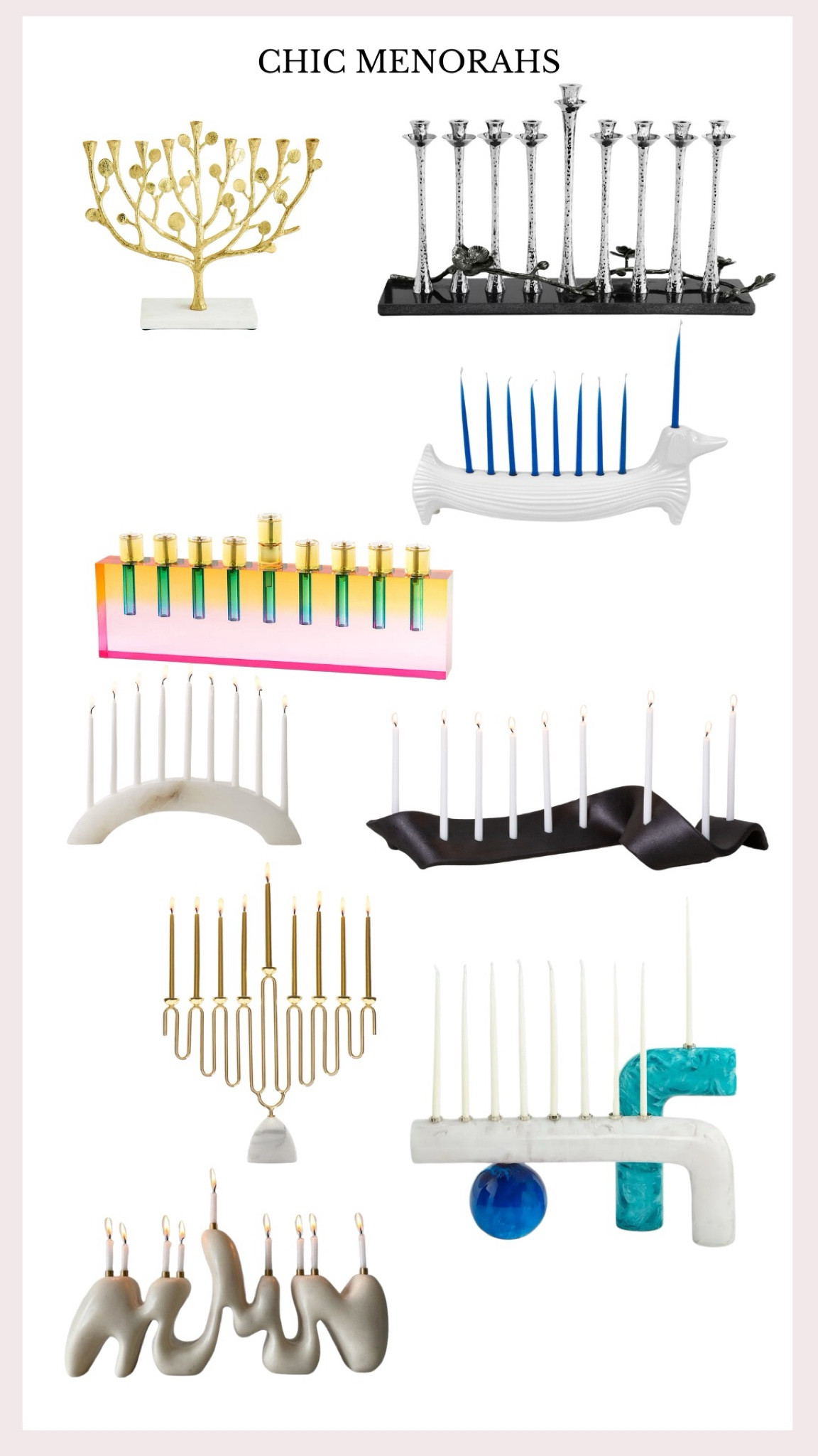 Stunning menorahs to gift this Hanukah  

#LTKGiftGuide #LTKHoliday #LTKHome