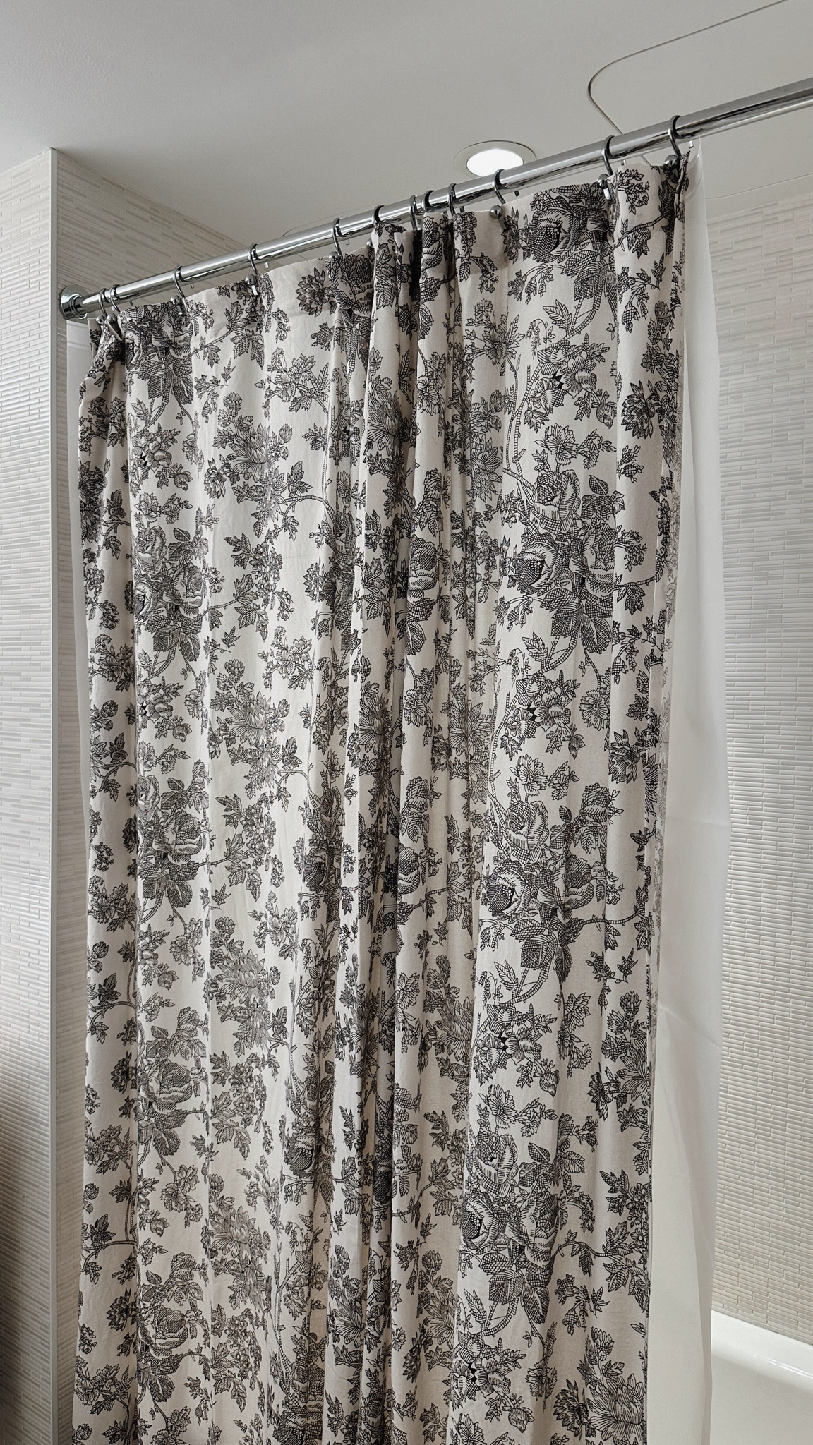 Toile floral bath curtains 

#LTKhome