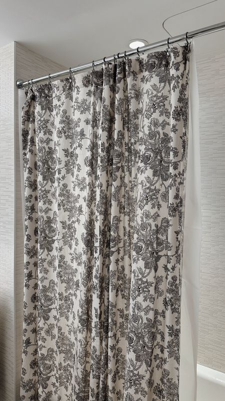 Toile floral bath curtains 

#LTKhome
