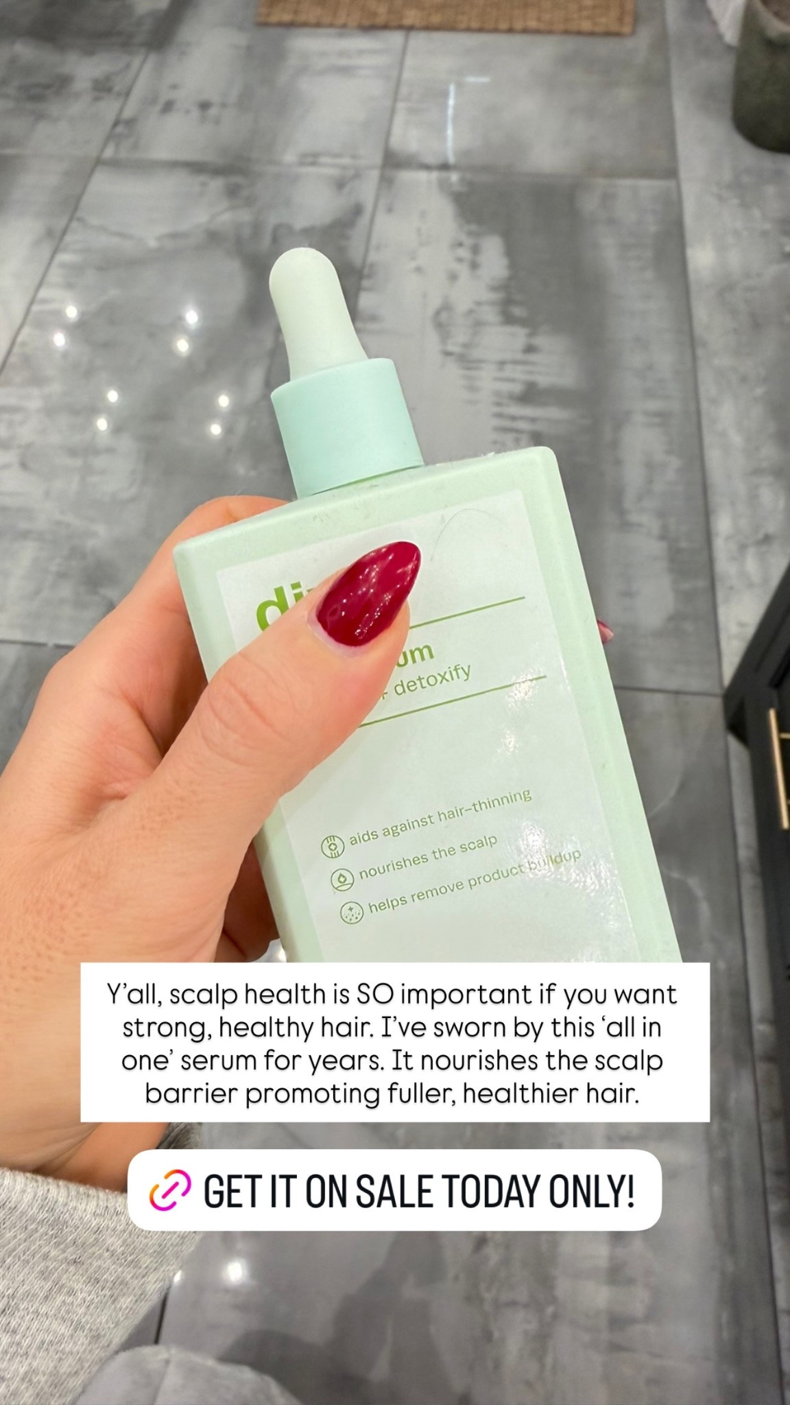 On sale today only!!

scalp serum, hair care, women’s wellness, hair growth
@Divi Official 