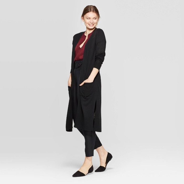 Women's Ribbed Cuff Long Sleeve Dust Cardigan - A New Day™ | Target