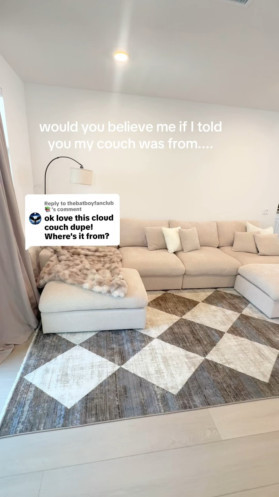 it's a dream🤩

my cloud couch dupe is from wayfair

I got the color chenille beige🤍

it's 155 inches long!

the rug is 8'10 x 13 feet

#cloudcouch #cloudcouchdupe #livingroom #livingroomdecor #affordablehomedecor

Cloud couch, cloud couch sectionals, cloud couch living room, cloud couch review, cloud couch wayfair

#LTKU #LTKHome #LTKSaleAlert