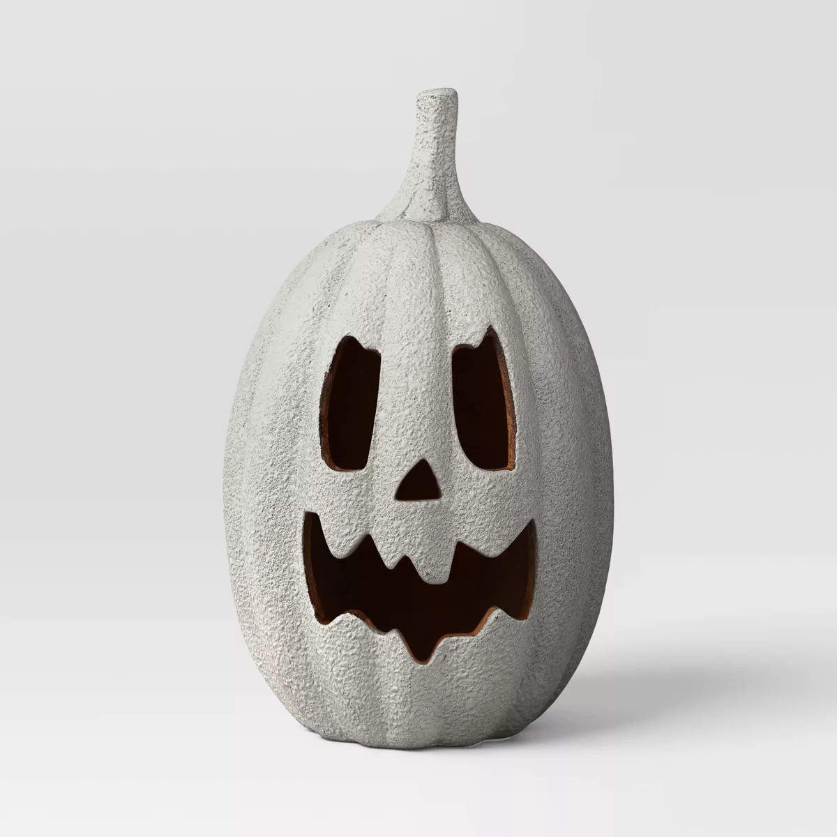 Terracotta Textured Jack O' Lantern Decorative Sculpture - Hyde and EEK! Boutique™ White | Target