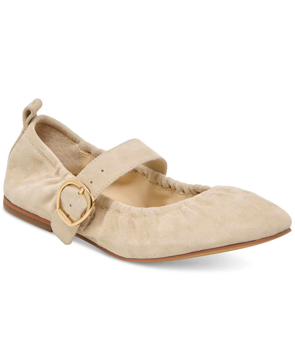 Dolce Vita Women's Caely Cinched Mary Jane Flats - Sesame Suede | Macy's