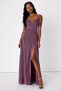 Truly Dazzling Magenta Multi Glitter Sleeveless Maxi Dress | Lulus (US)