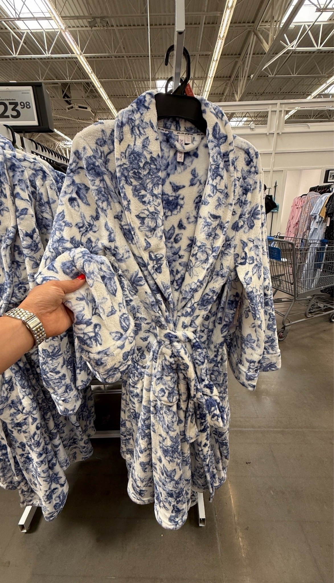 This blue and white robe from Walmart is such a cute and cozy find. Perfect for slow mornings and relaxing at home.

#LTKootd #LTKdayinmylife #LTKgrwm