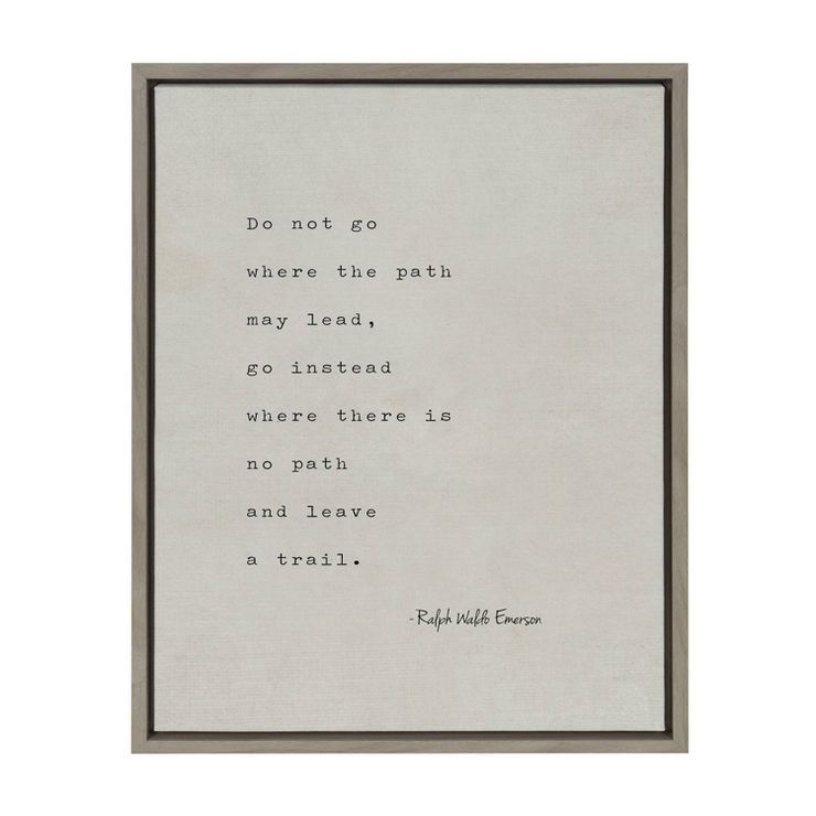 18" x 24" Sylvie Emerson Quote Framed Canvas Gray - Kate & Laurel All Things Decor | Target