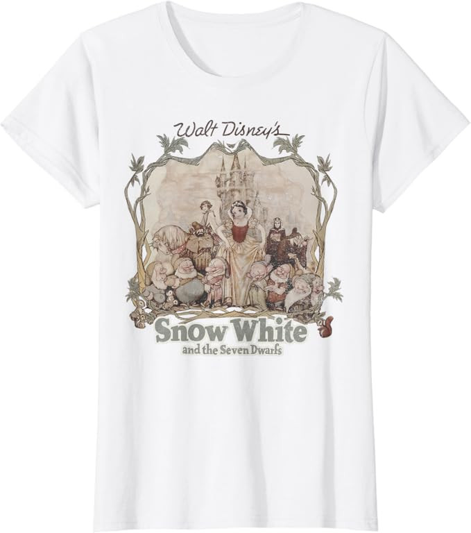 Disney Snow White And The Seven Dwarfs Vintage Portrait T-Shirt | Amazon (US)