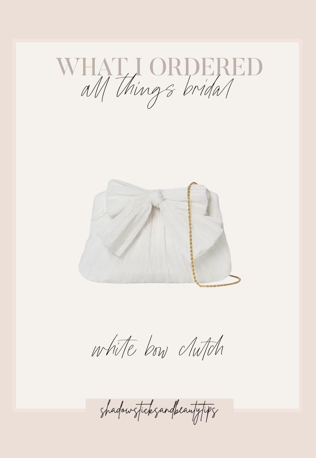 White bow clutch, bridal clutch 

#LTKWedding