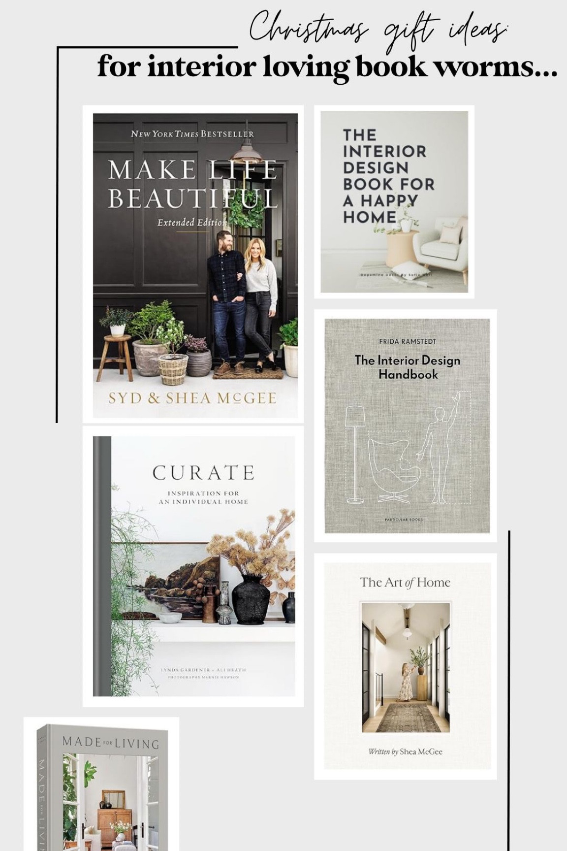 Christmas Gift Ideas: For interior loving book worms🎄🤍 #ChristmasGiftGuide 

#LTKHoliday #LTKSeasonal #LTKGiftGuide