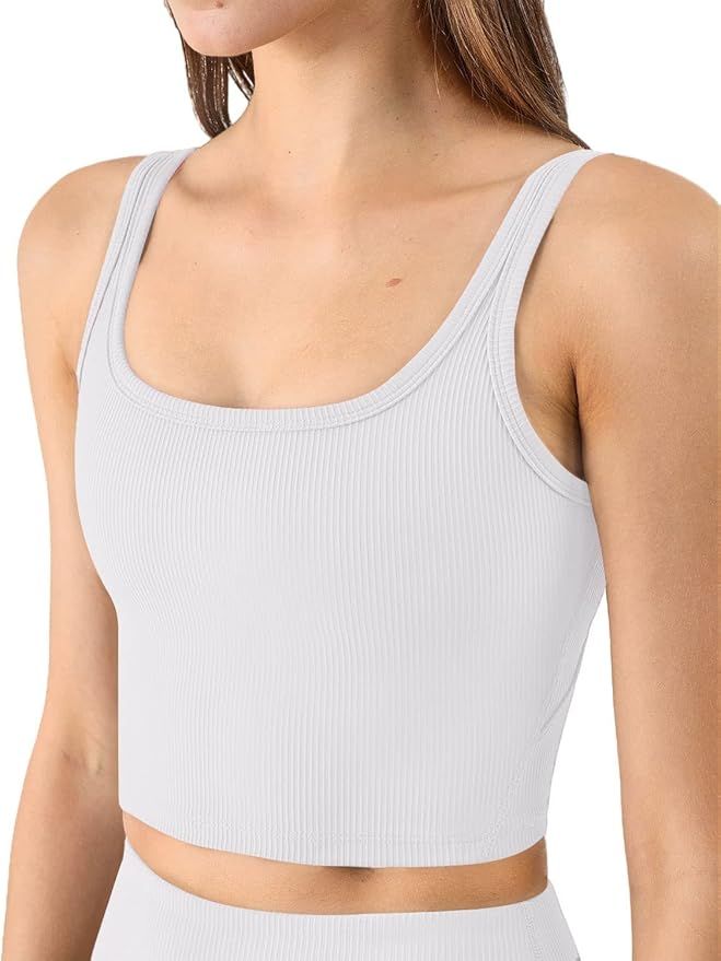 KIKIWING Women's Seamless Sports Bra Workout Crop Top Tank Tops for Women Long Lined Sports Bra R... | Amazon (US)