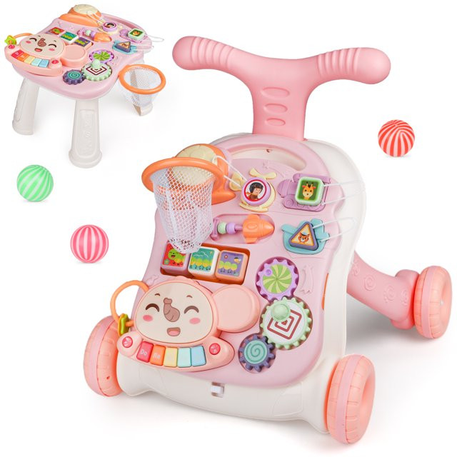 Hot Bee 3-in-1 Baby Walker and Learning Table Center, Perfect Learning Toys Christmas Gift for In... | Walmart (US)