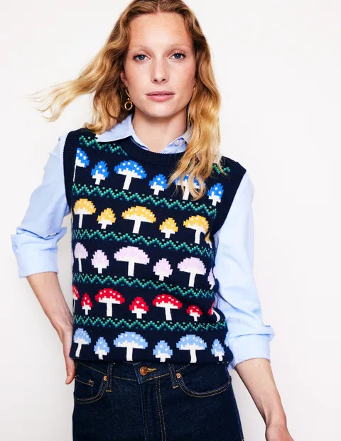 Edie Fair Isle Tank | Boden UK