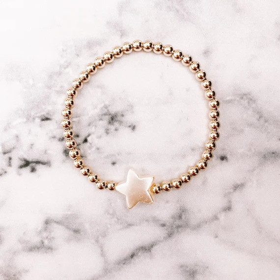 SHINE BRIGHT 14k gold champagne star bracelet | Etsy | Etsy (US)