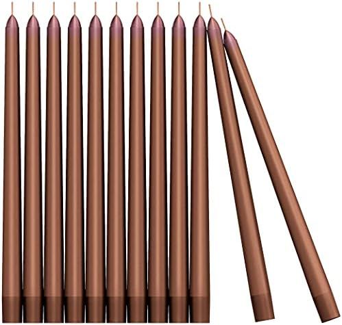 CANDWAX 10 inch Taper Candle Sticks Long Burning Set of 12 - Dripless Dinner Candles for Table Lo... | Amazon (US)
