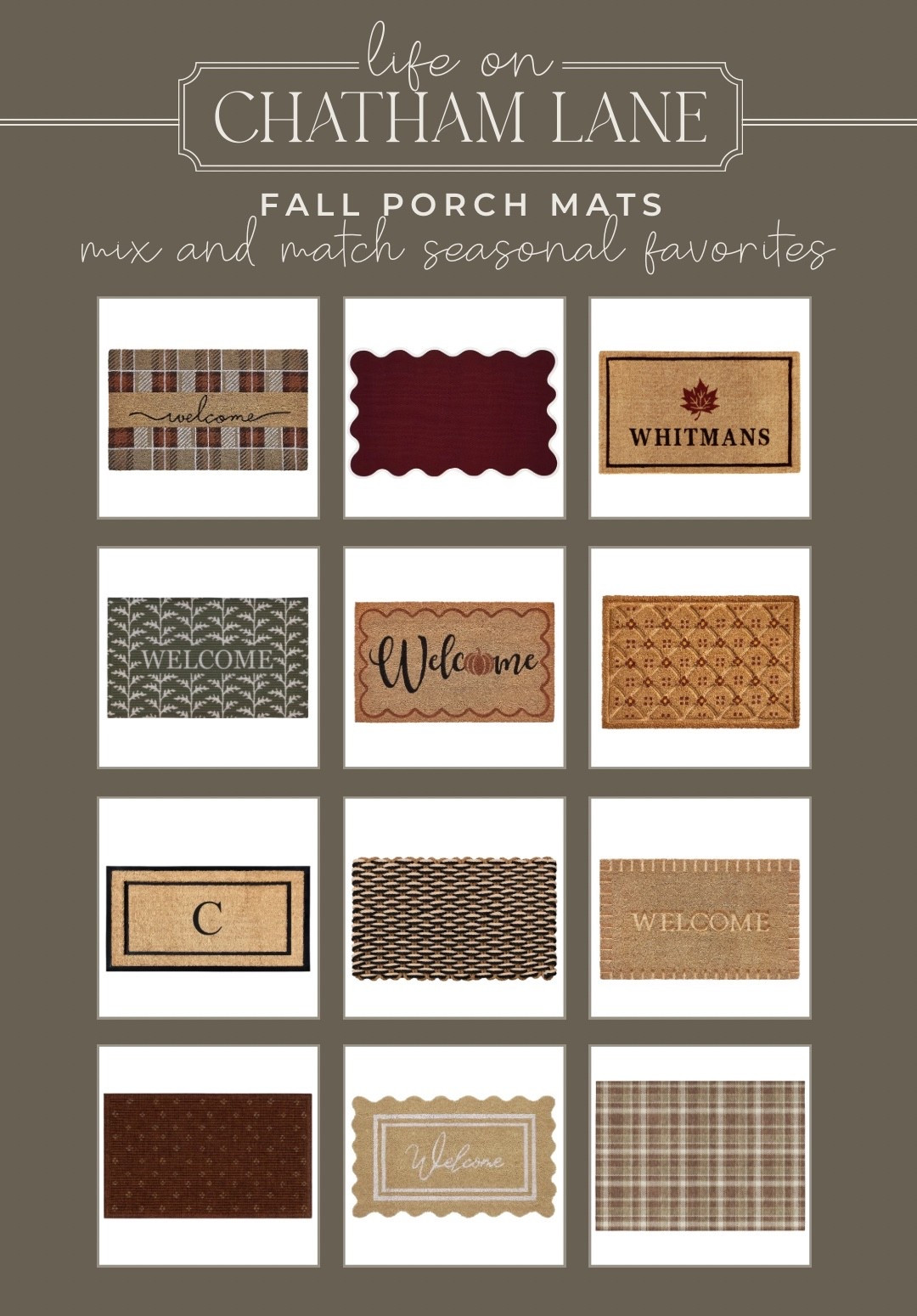 Fall doormats!  Mix and match favorites for the season for a welcoming front porch! 🍂

#LTKHome #LTKSeasonal
