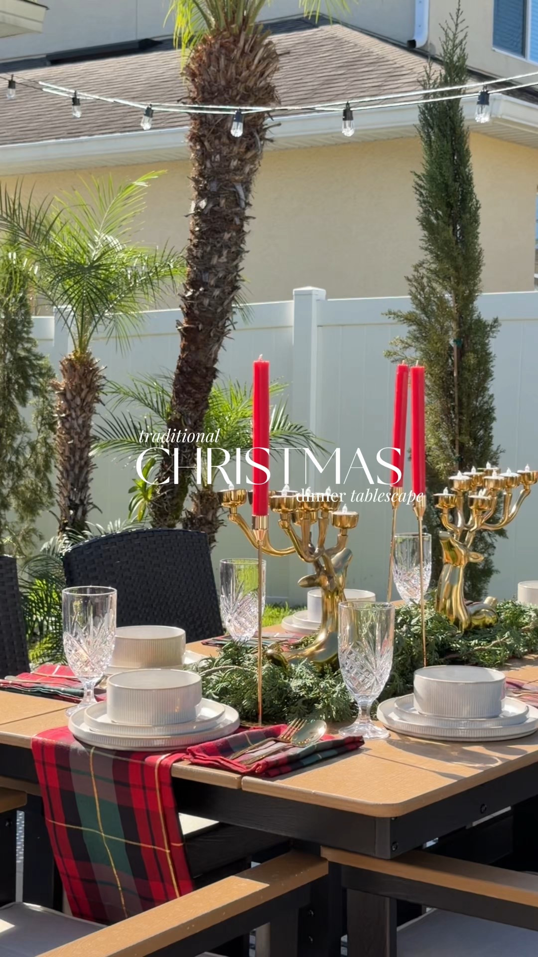 Traditional Christmas Tablescape🎄 Patio Furniture 🎄

#LTKHome #LTKHoliday #LTKSeasonal