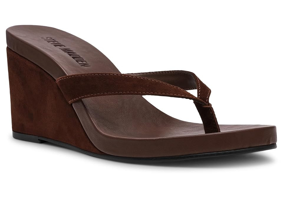 Steve Madden Playing Women's Wedge Shoes Brown Suede: 9.5 M | Zappos.com
