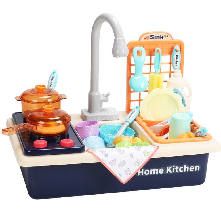 Transer Play Kitchen Sink Toys Electric Dishwasher Playing Toy with Running Water, Role Play Sink... | Walmart (US)