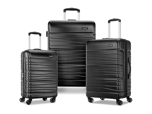 Samsonite Evolve SE Hardside, Bass Black, 3PC Set (CO/M/L) - $139.99 - Free shipping for Prime me... | Woot!