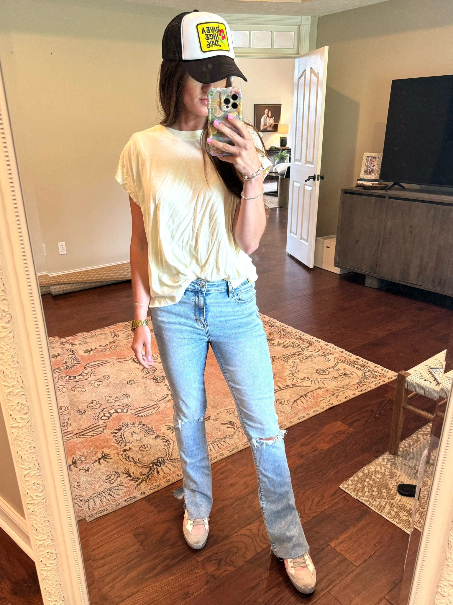 Favorite jeans, target top (large) #ltkae 

#LTKFindsUnder50