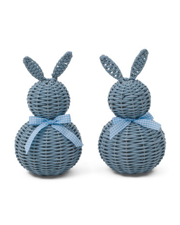 Set Of 2 Woven Bunnies With Gingham | Easter | Marshalls | Marshalls