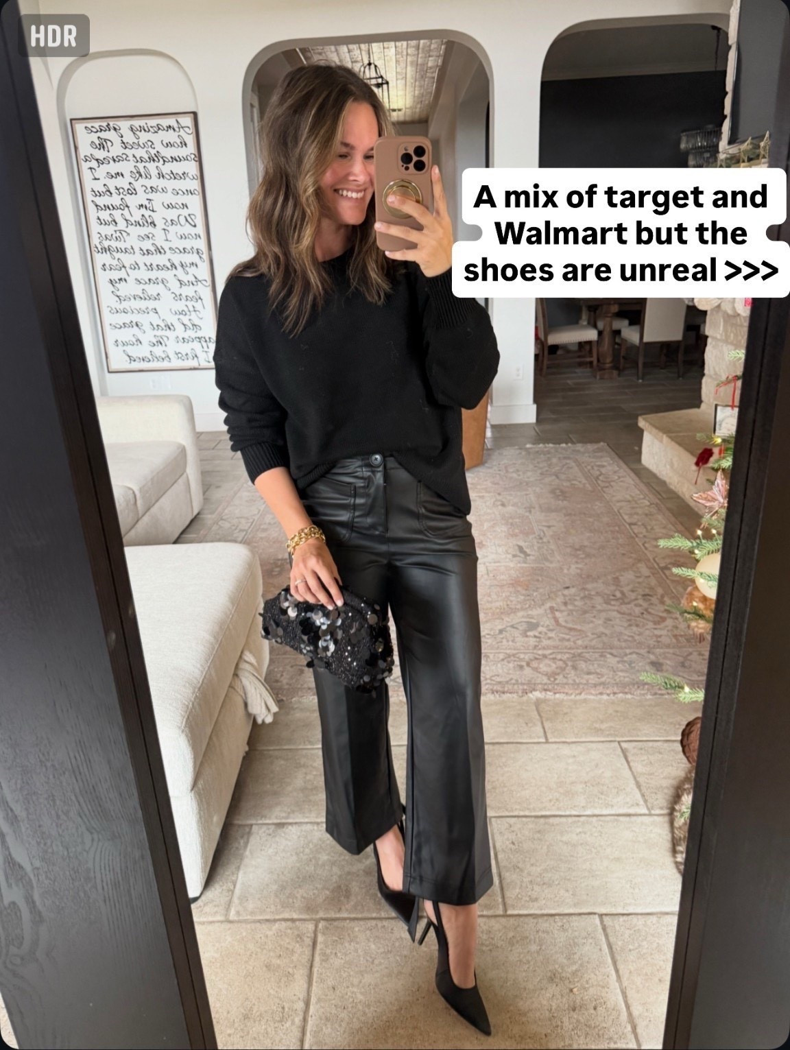 Holiday outfit! Pants remind me of Anthro but target- cutie shoes are Walmart
And the fun bag Amazon.
#christmasoutfit #holidayoutfit #targetfashion #walmartfashion

#LTKSaleAlert #LTKHoliday #LTKFindsUnder50