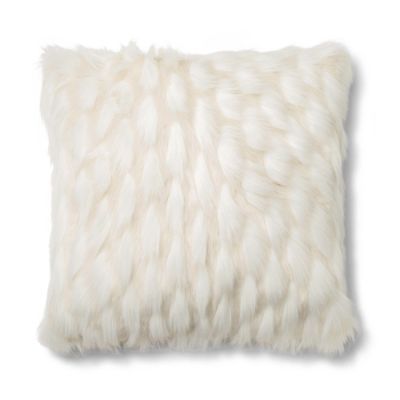Le Blanc Fur Decorative Pillow | Frontgate | Frontgate