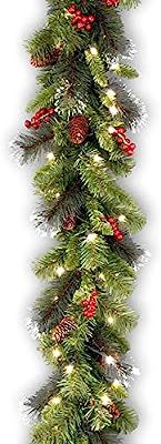 National Tree Company Pre-lit Artificial Christmas Garland | Flocked with Mixed Decorations and L... | Amazon (US)