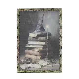 15.75" Stacked Books & Witch Hat Wall Art by Ashland® | Michaels | Michaels Stores