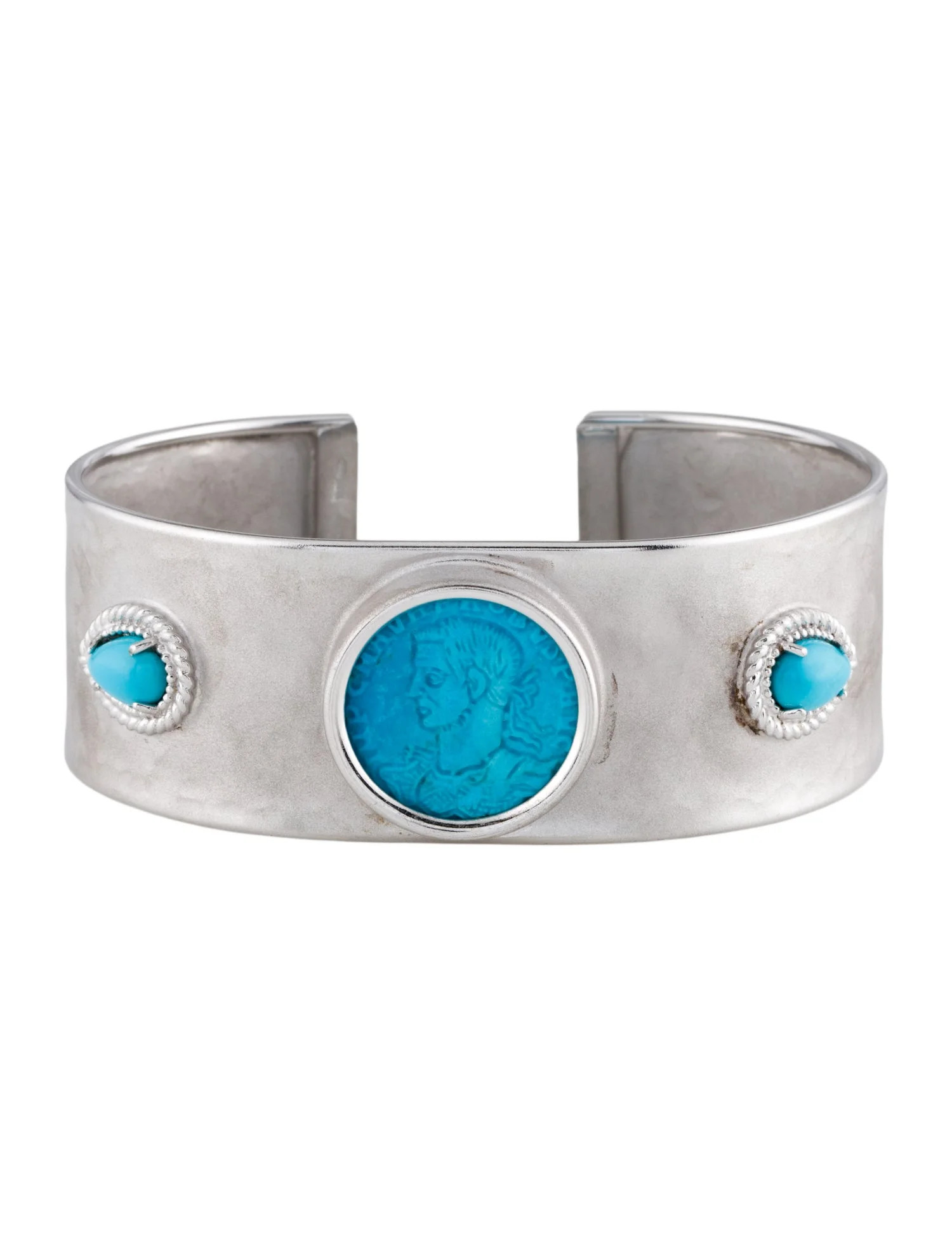 Dyed Magnesite & Turquoise Coin Cuff | The RealReal