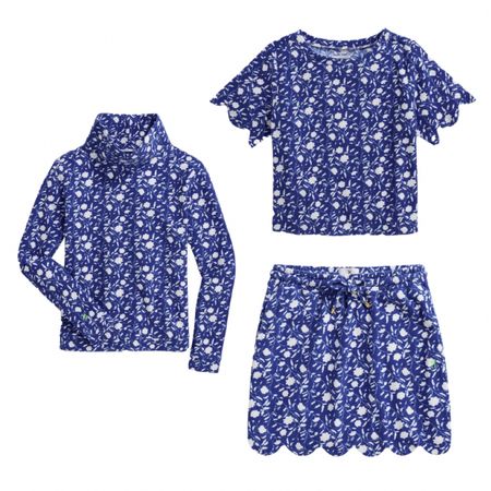Blue floral Dudley Stephens turtleneck fleece and sets 🩵🤍

#LTKstyletip