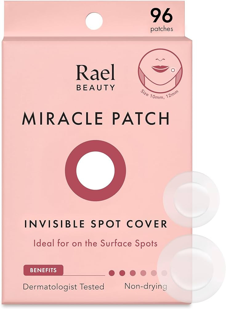 Rael Pimple Patches, Miracle Invisible Spot Cover - Hydrocolloid Acne Patch for Face, Blemishes, ... | Amazon (US)
