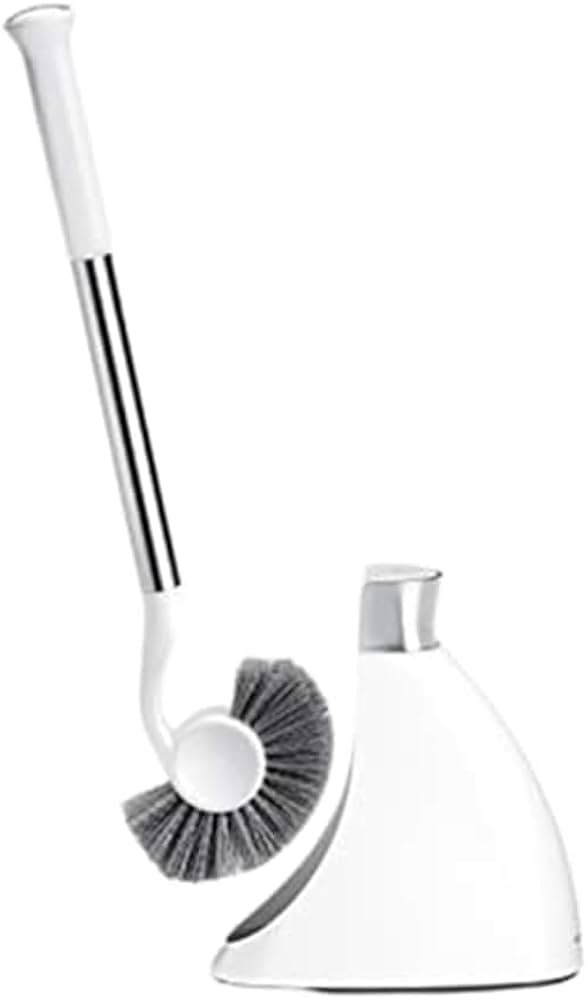 simplehuman Toilet Brush with Caddy, Stainless Steel, White | Amazon (US)