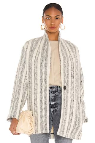 IRO Kiraz Jacket in Ecru & Grey from Revolve.com | Revolve Clothing (Global)