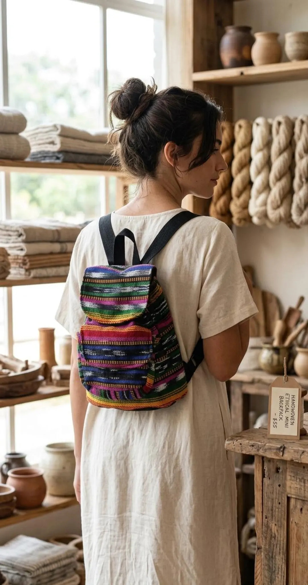 Mini Back Backpack: Handmade Guatemalan Cotton Boho Hippe Purse | Etsy (US)