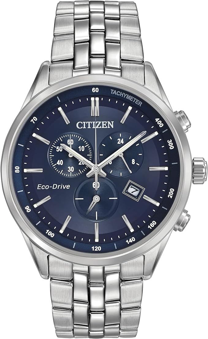 Citizen Eco-Drive Corso Quartz Men's Watch, Stainless Steel, Classic, Silver-Tone (Model: AT2141-... | Amazon (US)